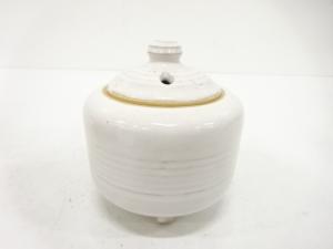 作家物　白釉　香炉(無地箱付)